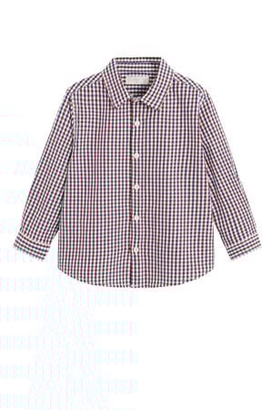 geruit overhemd rood/donkerblauw/wit