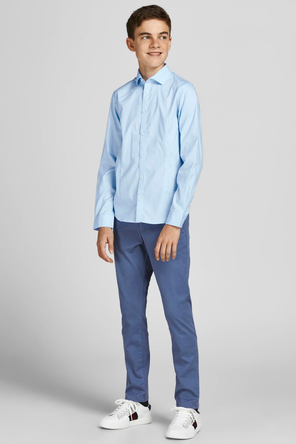 JACK & JONES JUNIOR overhemd JPRPARMA lichtblauw