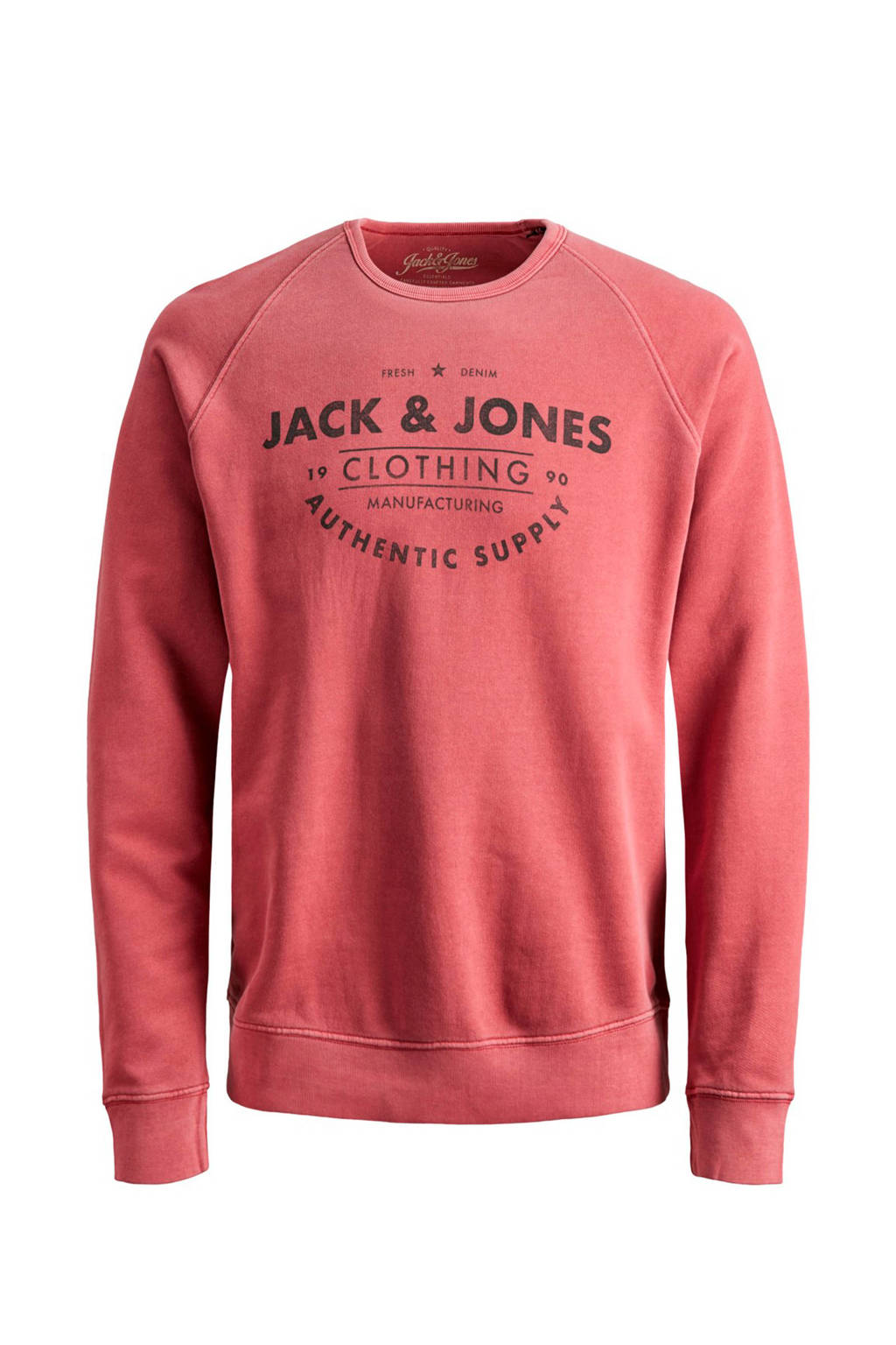 JACK & JONES JUNIOR sweater Jeans met printopdruk rood, Rood