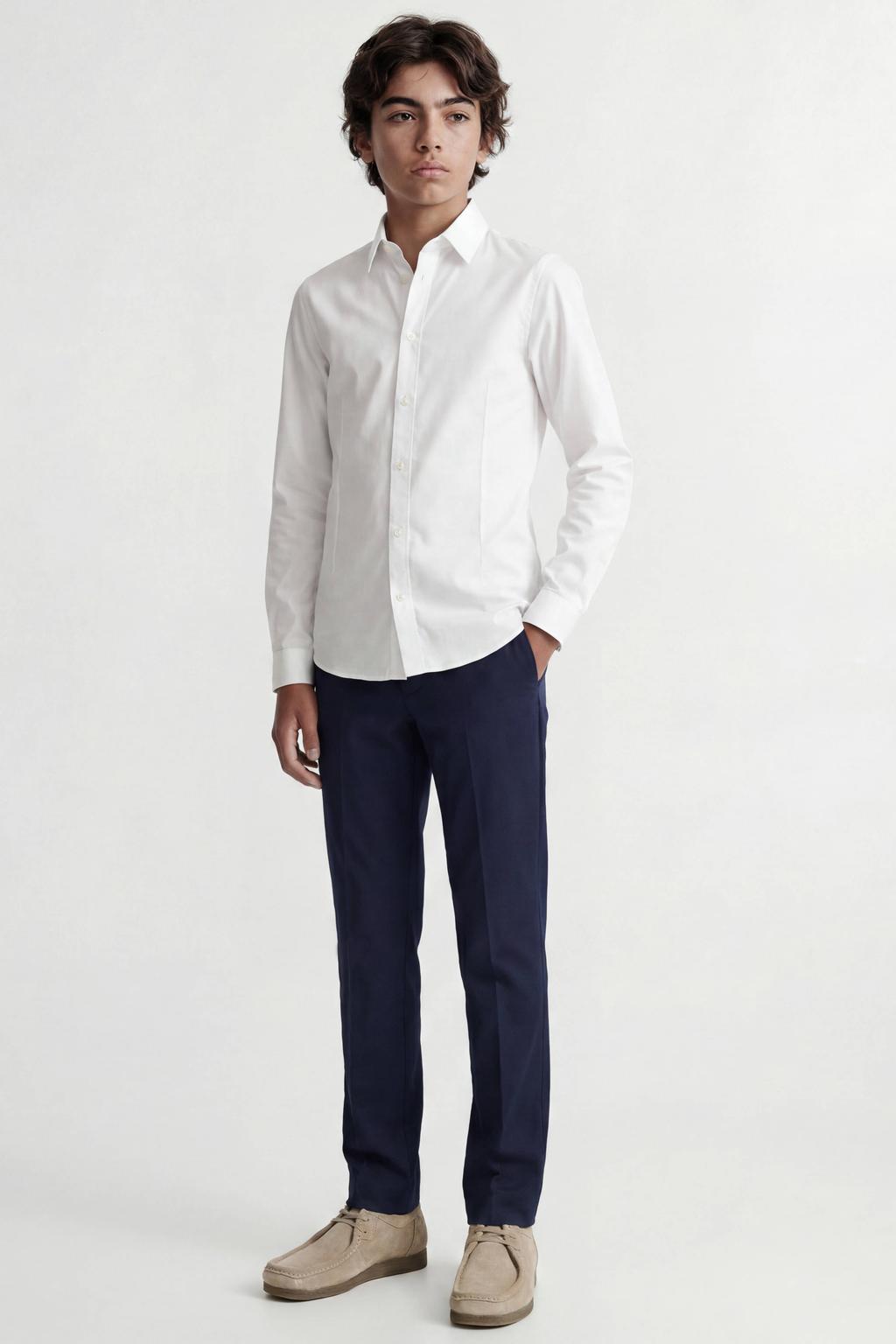 JACK & JONES JUNIOR overhemd JPRPARMA wit