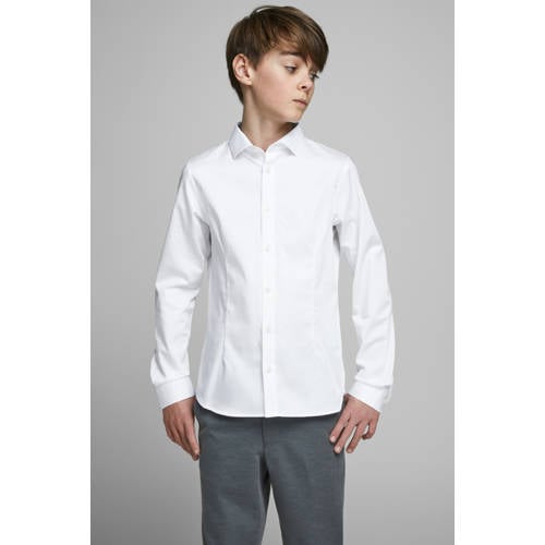 JACK & JONES JUNIOR overhemd JPRPARMA wit afbeelding