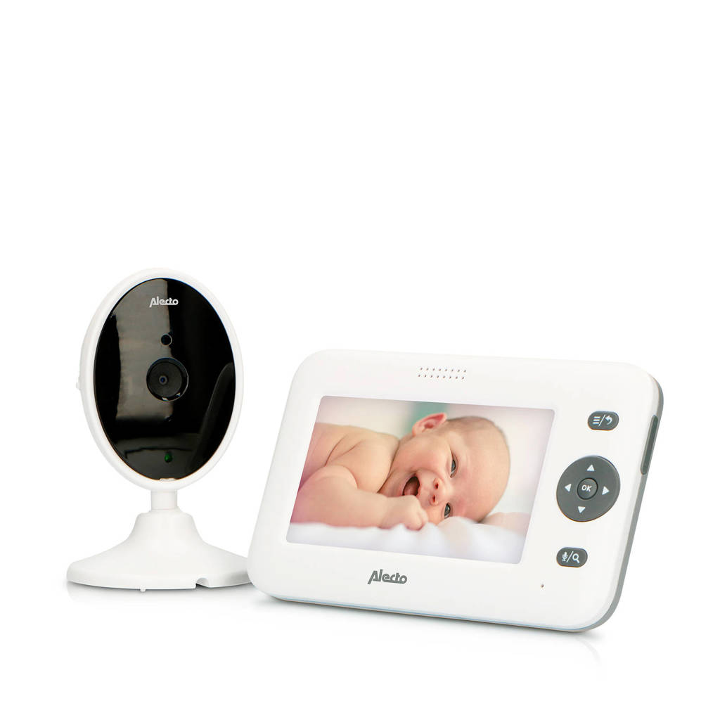 DVM-140 babyfoon met camera en 4.3" kleurenscherm, wit