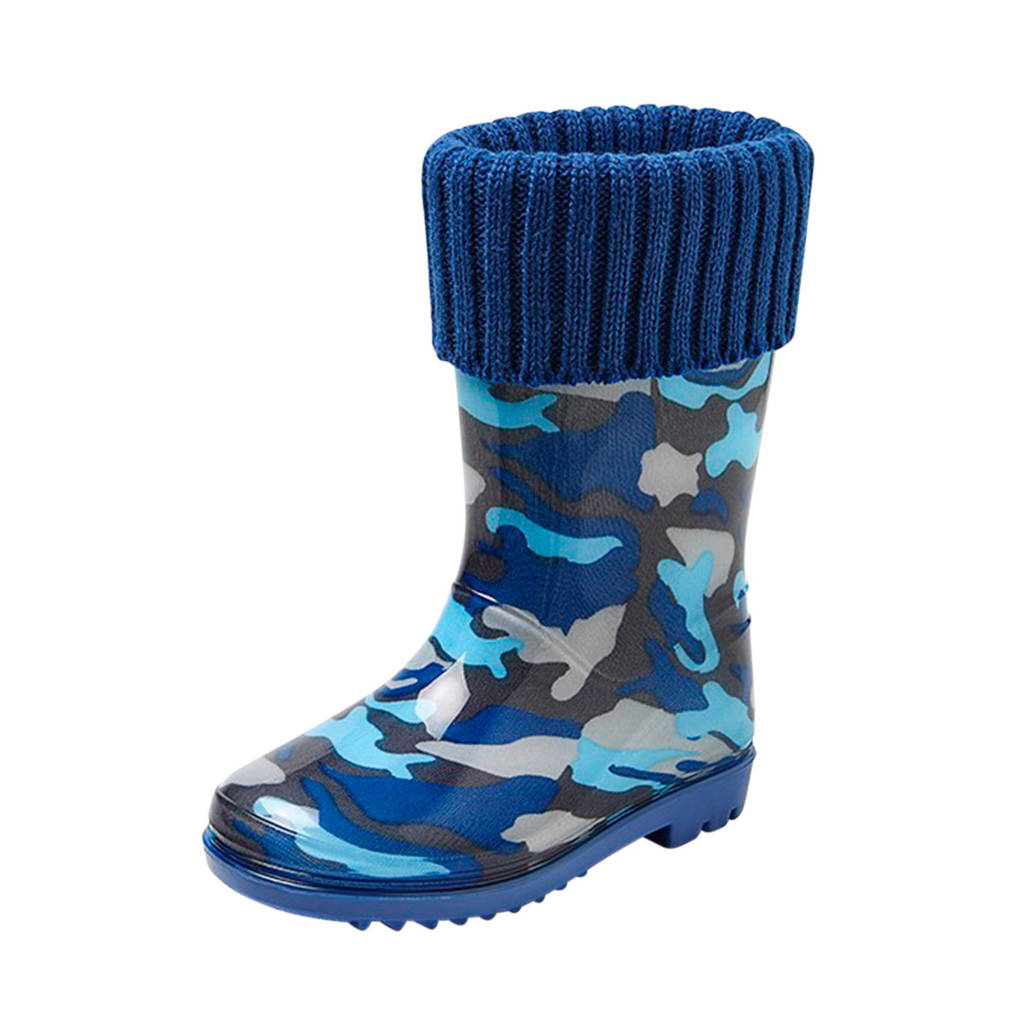 Gevavi regenlaarzen camouflage blauw, Blauw
