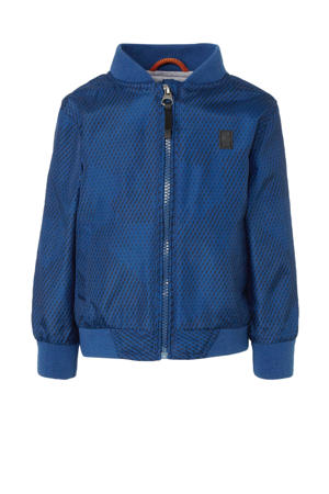 zomerjas Tilson met all over print blauw/zwart