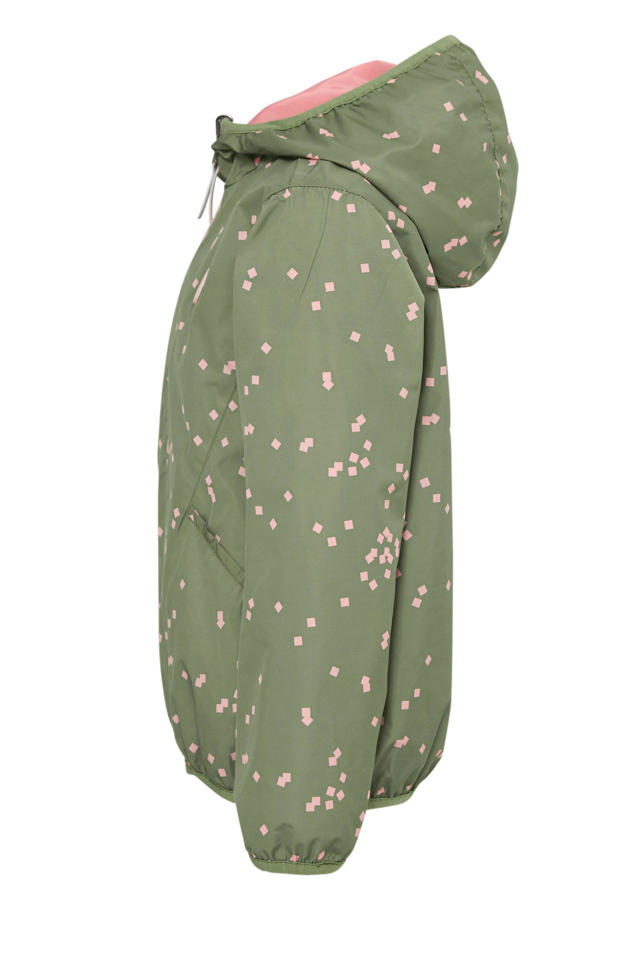 picknick Het begin oppervlakkig Tumble 'n Dry Mid reversible zomerjas Lani met all over print en  borduursels groen/lichtroze | wehkamp