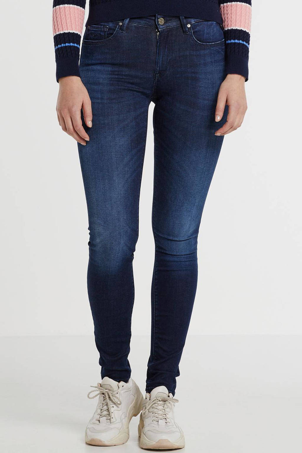 REPLAY skinny jeans Hyperflex donkerblauw, Donkerblauw