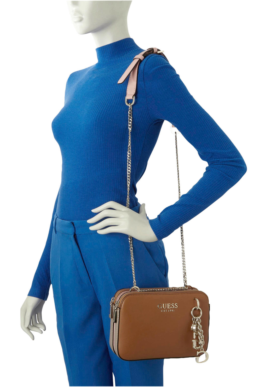 GUESS crossbody tas SHEROL CONVERTIBLE cognac wehkamp