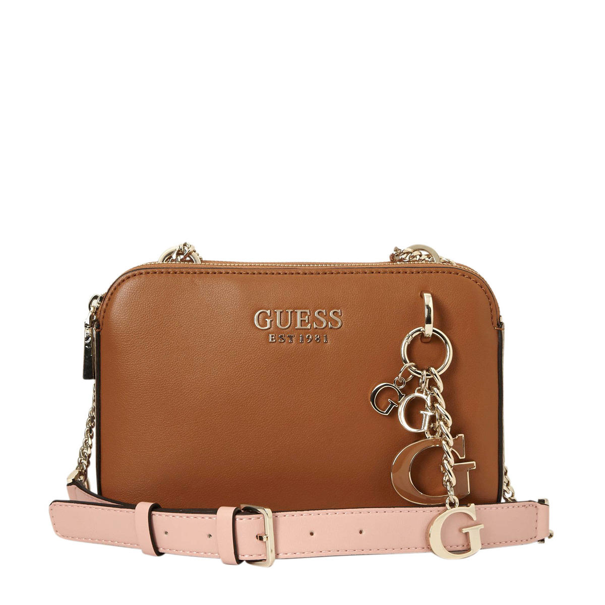 GUESS crossbody tas SHEROL CONVERTIBLE cognac wehkamp