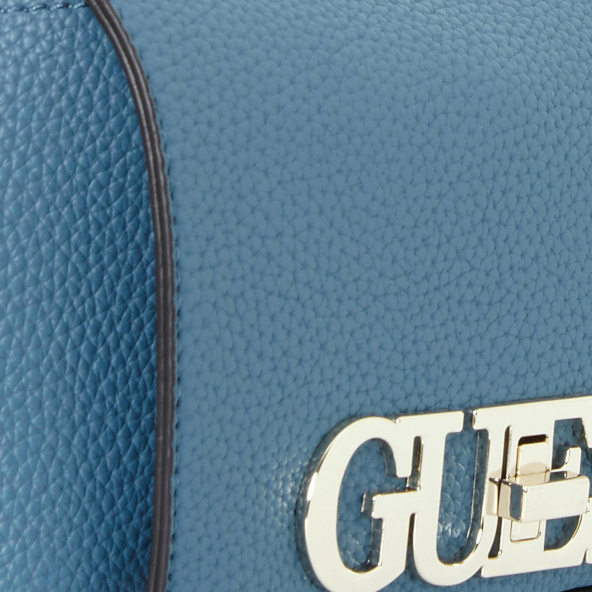 GUESS crossbody tas UPTOWN CHIC MINI XBODY FLAP blauw wehkamp