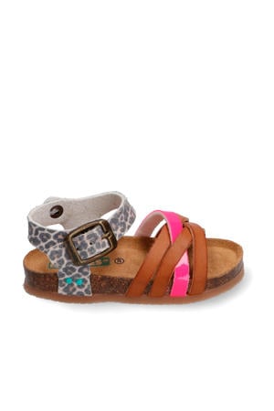 Becky Beach sandalen panterprint/roze
