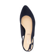thumbnail: 5th Avenue   suède slingback pumps donkerblauw