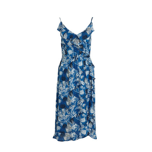 anytime zomerjurk met bloemprint blauw anytime zomerjurk met bloemprint blauw