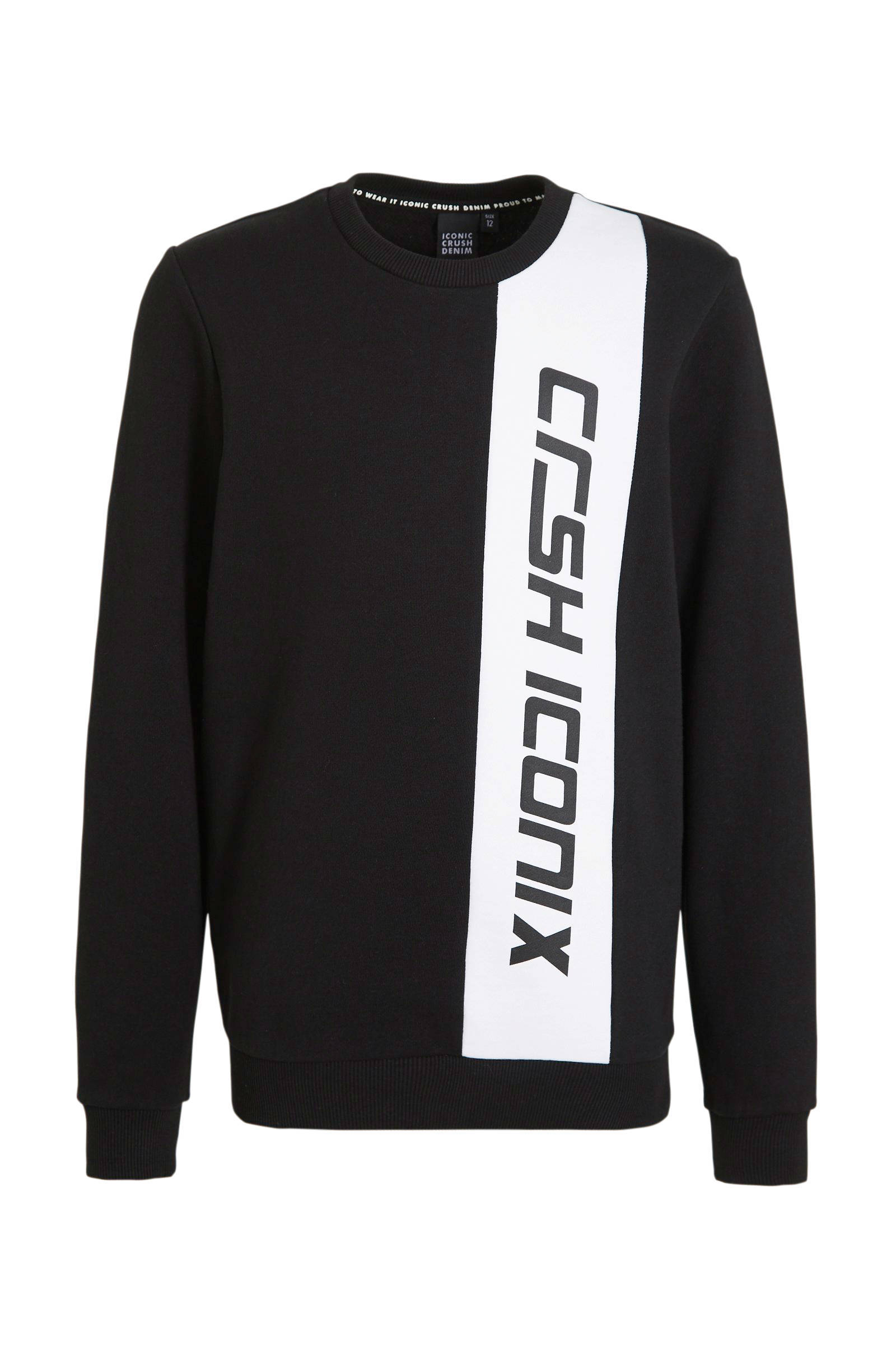 Crush Denim sweater Newport met logo 