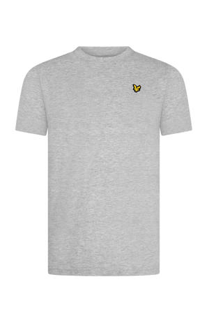 T-shirt met logo grijs melange