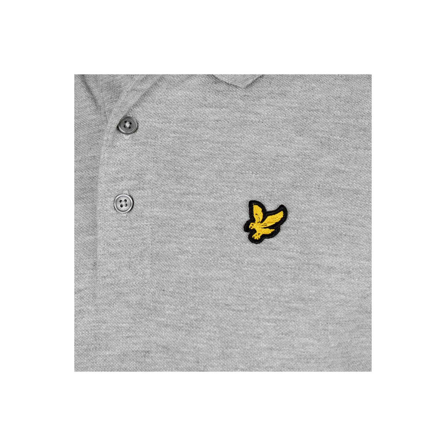 Lyle & Scott polo met logo grijs melange