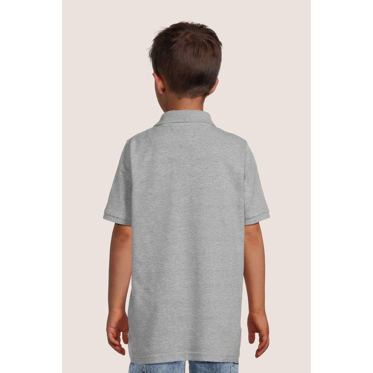Lyle & Scott polo met logo grijs melange
