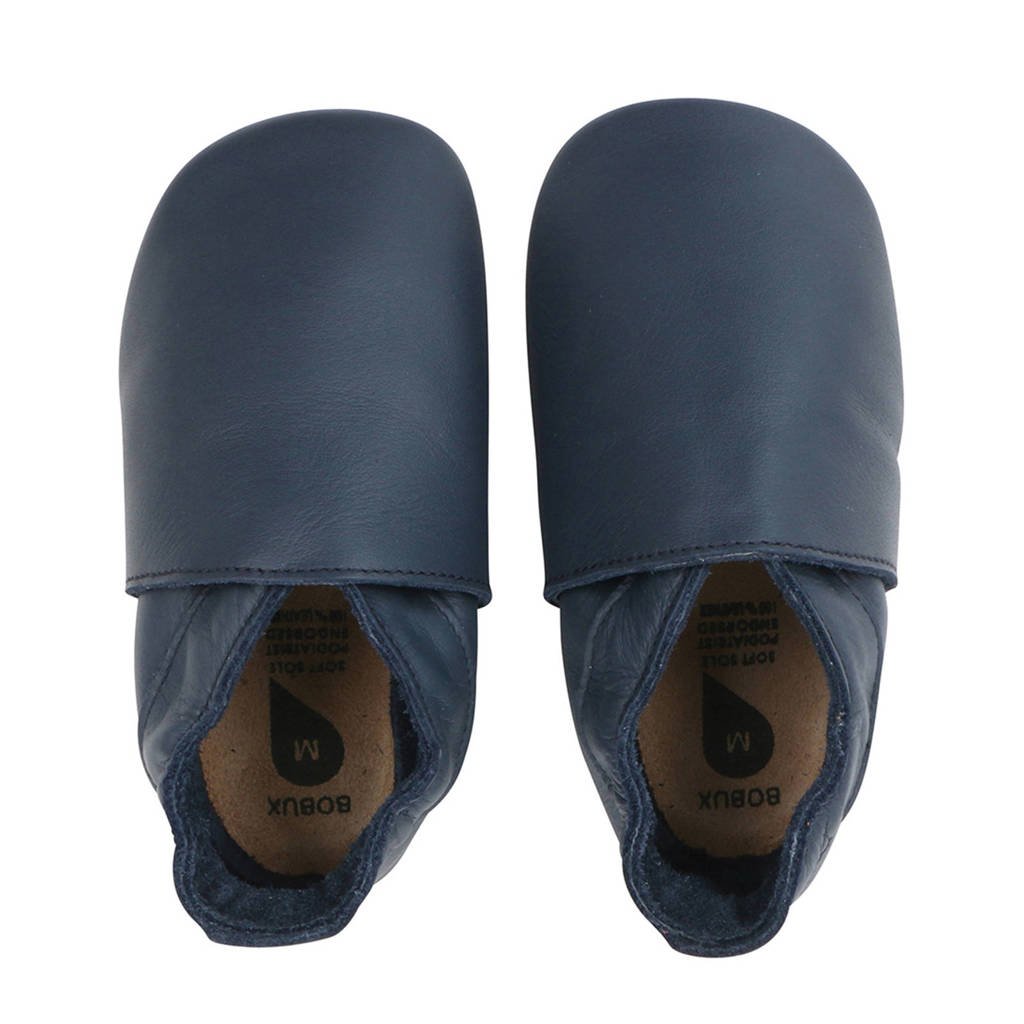 Bobux Soft Soles leren babyslofjes blauw, Blauw