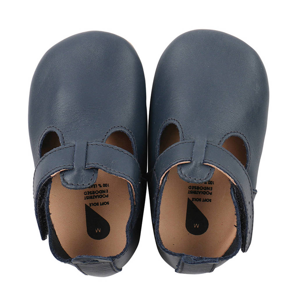 Bobux Soft Soles leren babyslofjes blauw, Blauw