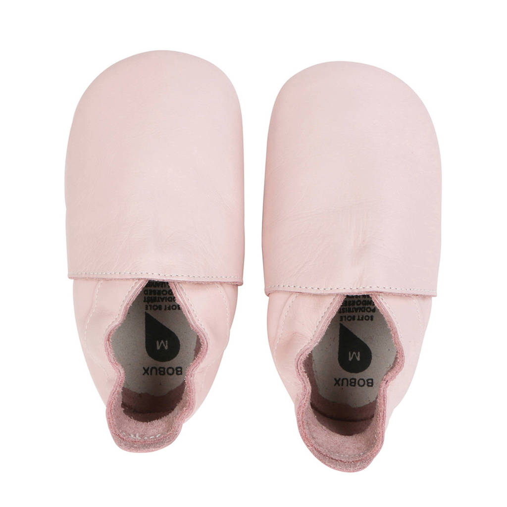 Bobux Soft Soles leren babyslofjes lichtroze, Lichtroze