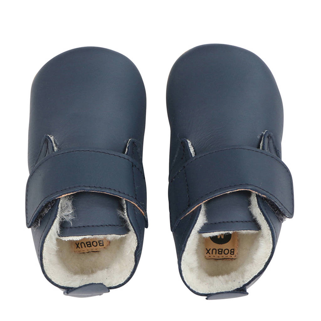 Bobux Soft Soles leren babyslofjes blauw, Blauw