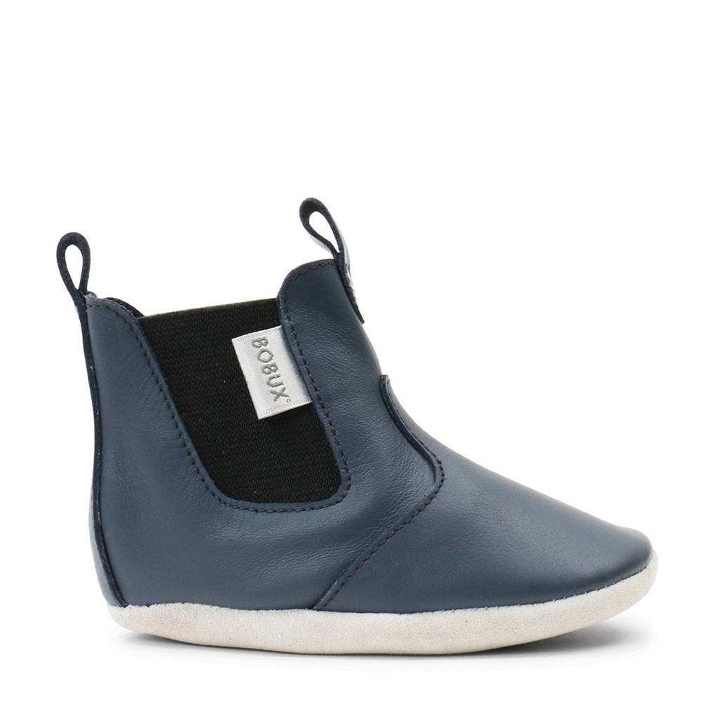 Bobux Soft Soles leren babyslofjes blauw, Blauw