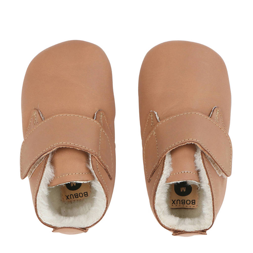 Bobux Soft Soles leren babyslofjes camel, Camel