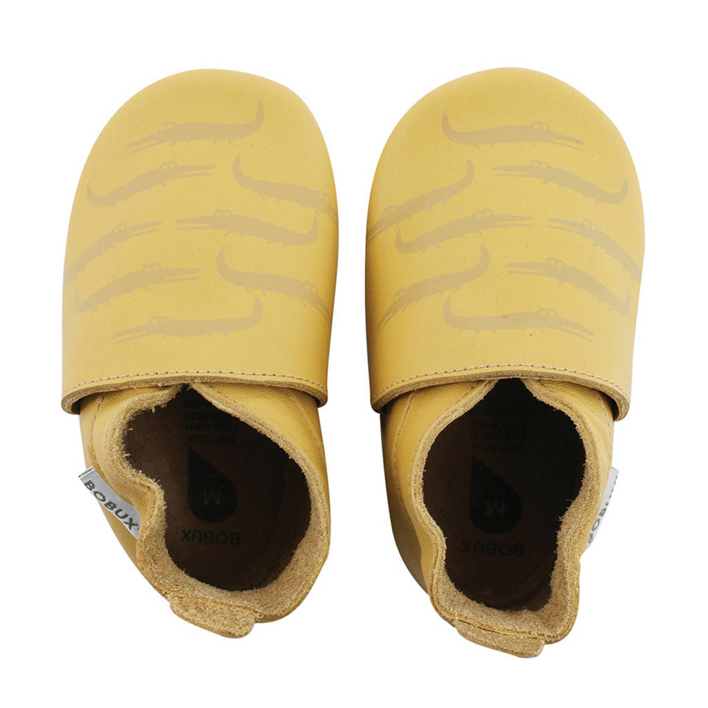 Bobux Soft Soles leren babyslofjes geel, Geel