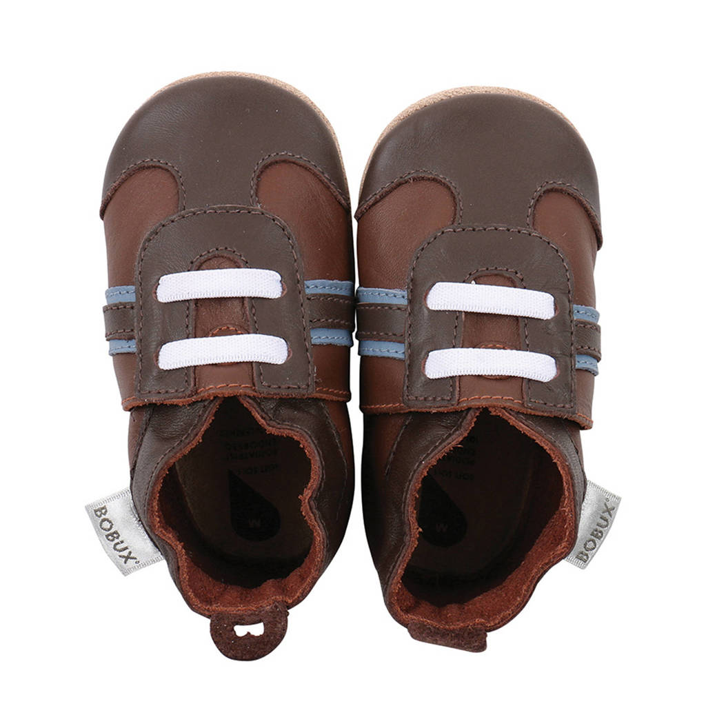 Bobux Soft Soles leren babyslofjes bruin, Bruin