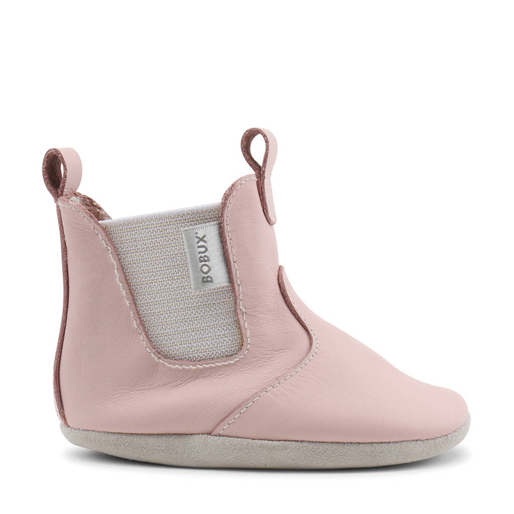 Bobux Soft Soles leren babyslofjes lichtroze, Lichtroze