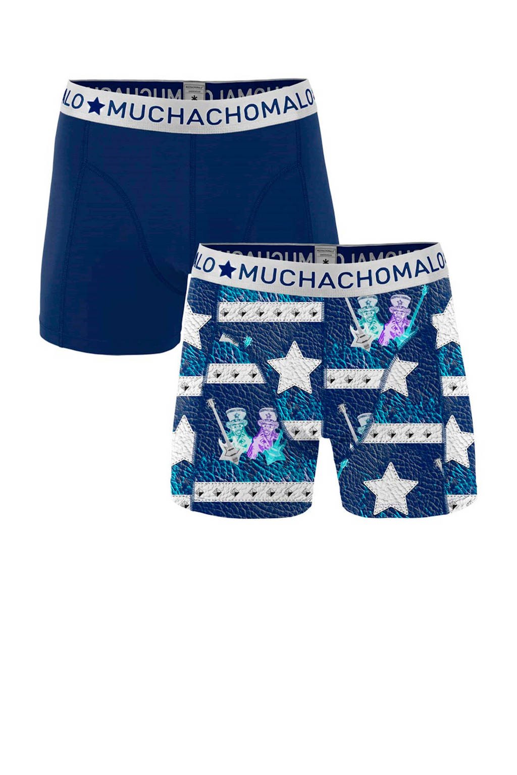 Muchachomalo boxershort Funkadelic - set van 2, Blauw/wit