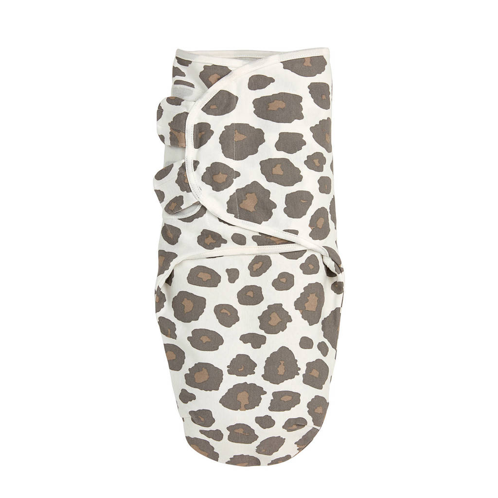 Meyco swaddle dubbellaags 4-6 mnd Panter neutral, Zand