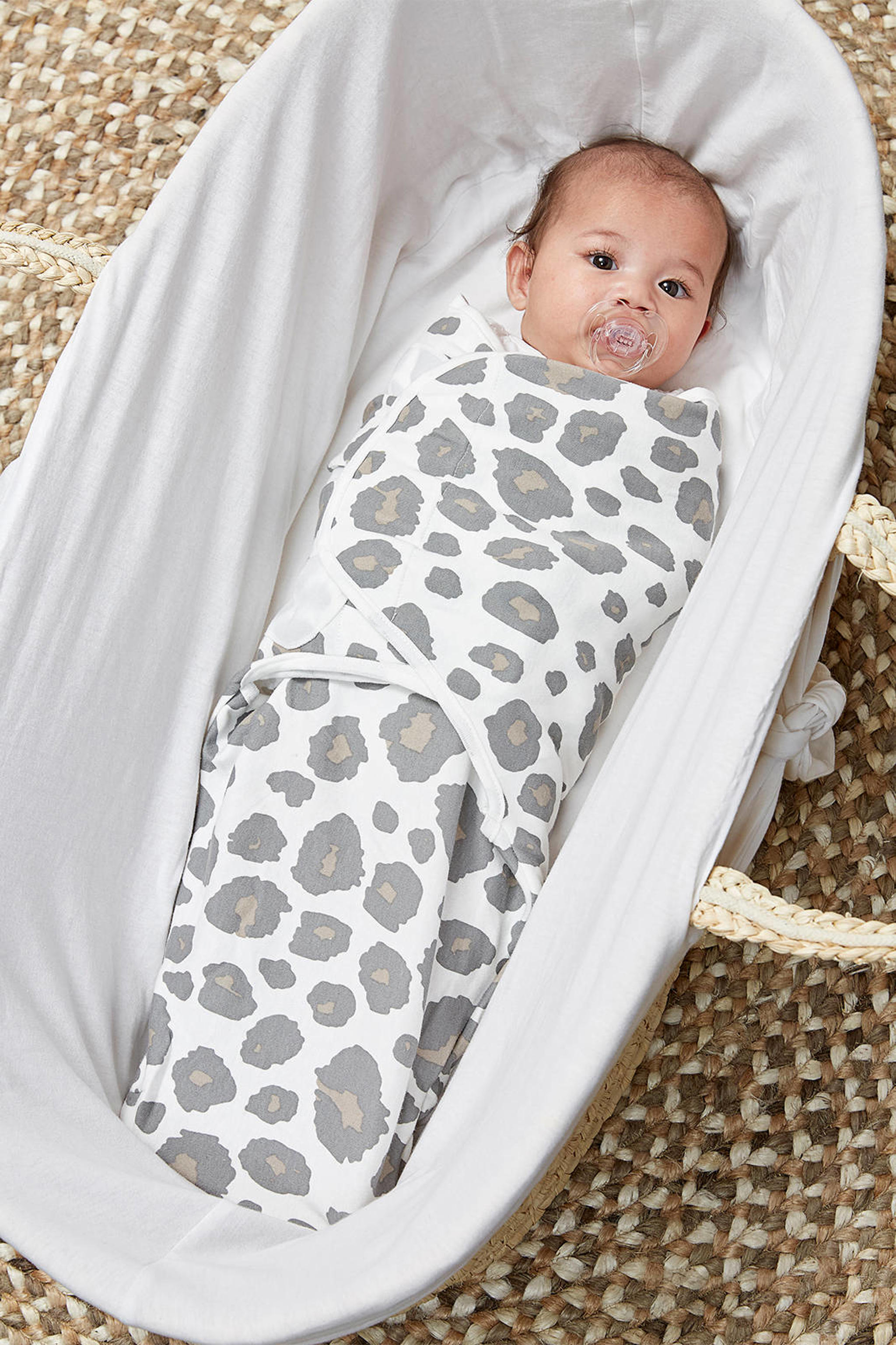 Meyco swaddle 03 mnd Panter neutral wehkamp