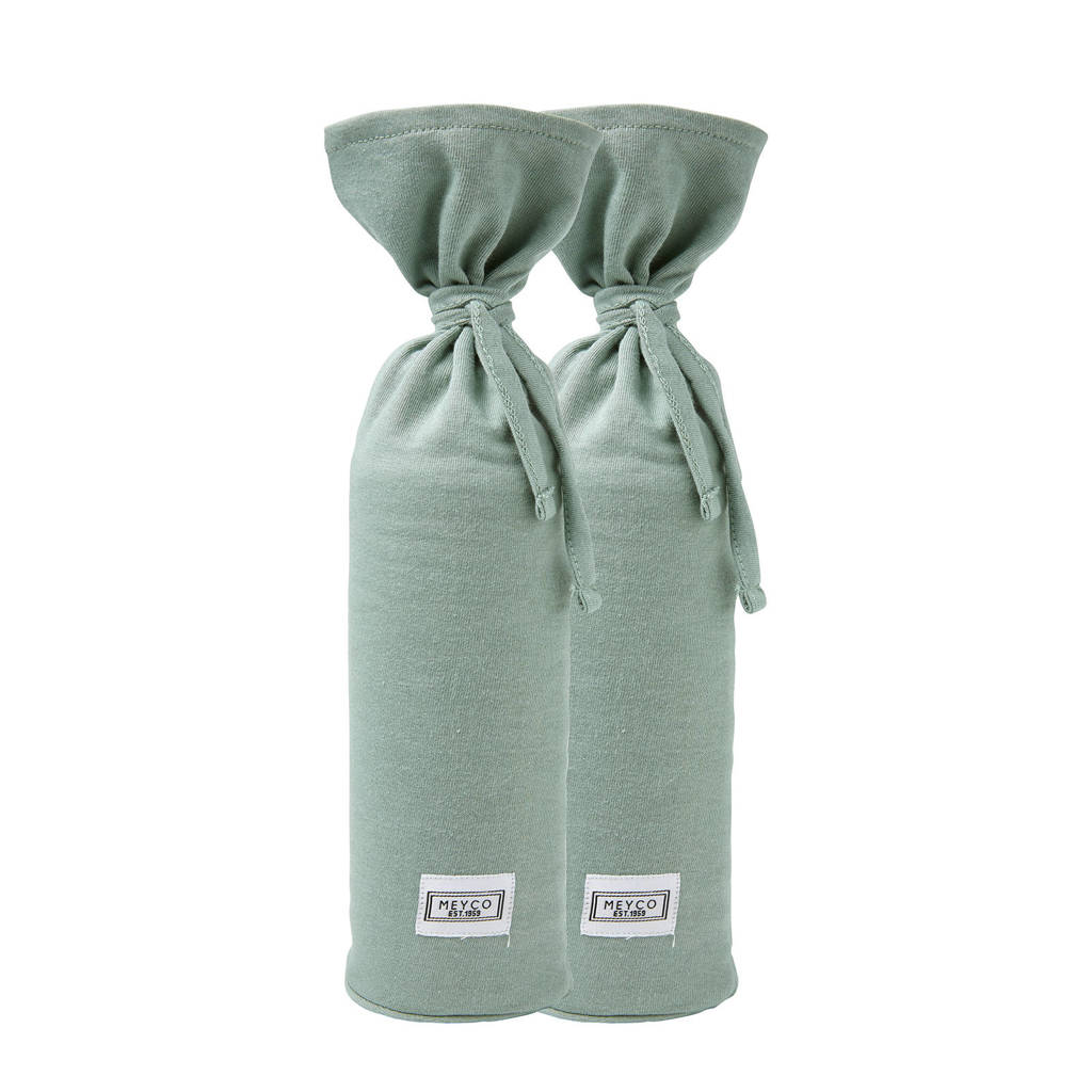 Meyco kruikenzak Basic jersey - set van 2 stone green, Stone Green