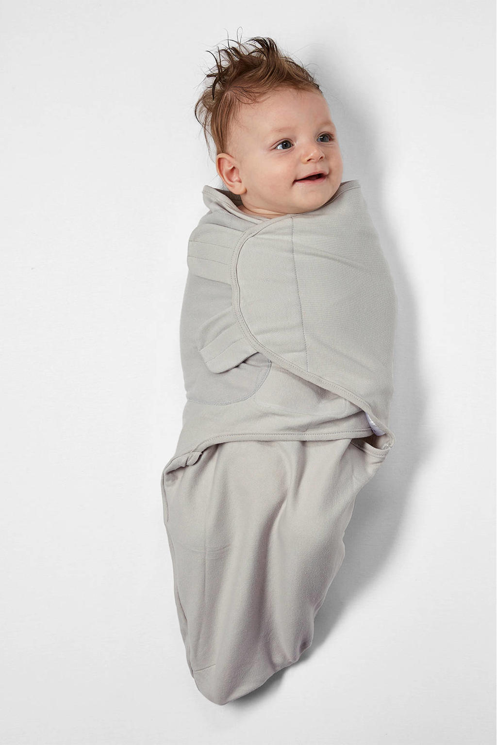 Meyco swaddle 2pack 46 mnd Panter neutral / Uni grijs wehkamp