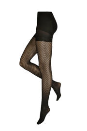 thumbnail: Zwarte dames MAGIC Bodyfashion corrigerende panty 60 denier van polyamide met effen