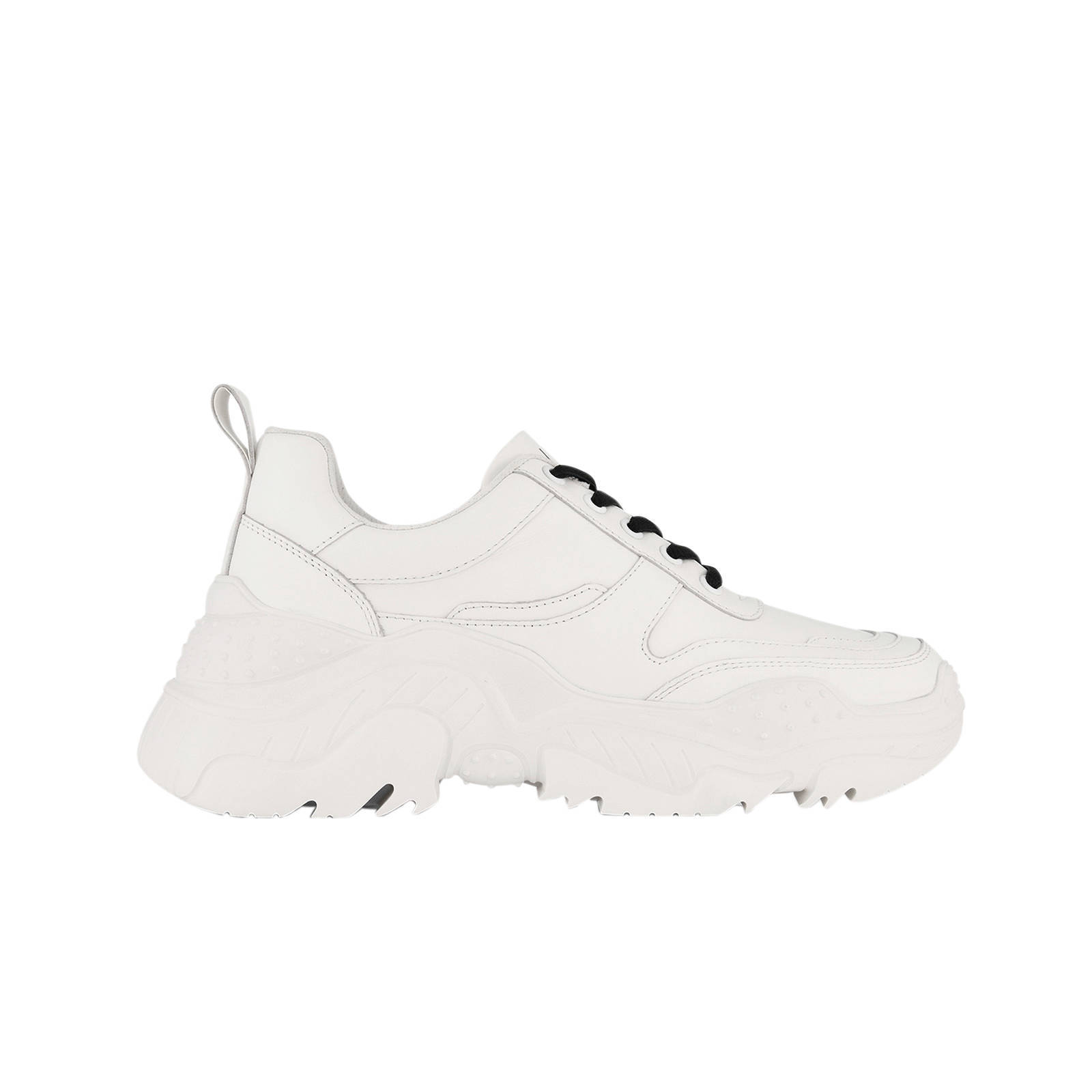 NIKKIE leren chunky sneakers wit - Schoenen.nl
