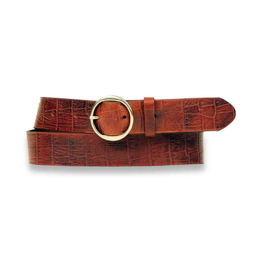 Legend leren riem cognac, Cognac