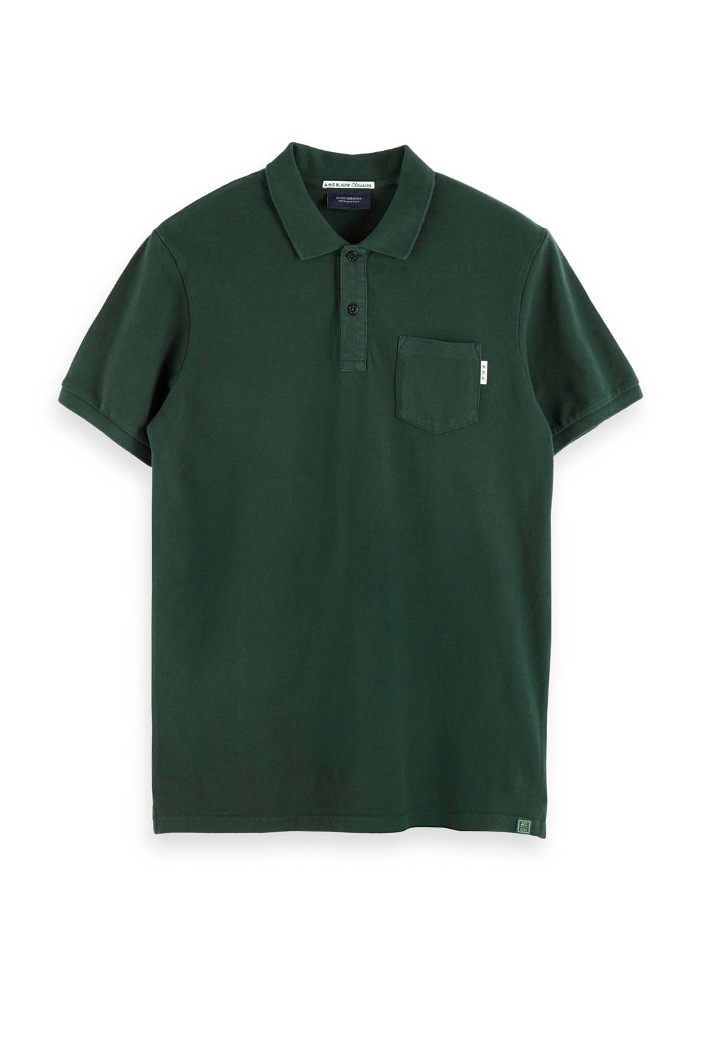 Scotch & Soda Amsterdams Blauw regular fit polo donkergroen, Donkergroen