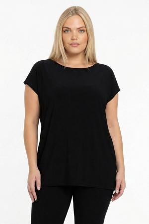 basic T-shirt van travelstof DOLCE zwart