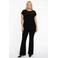 YOEK basic T-shirt van travelstof DOLCE zwart