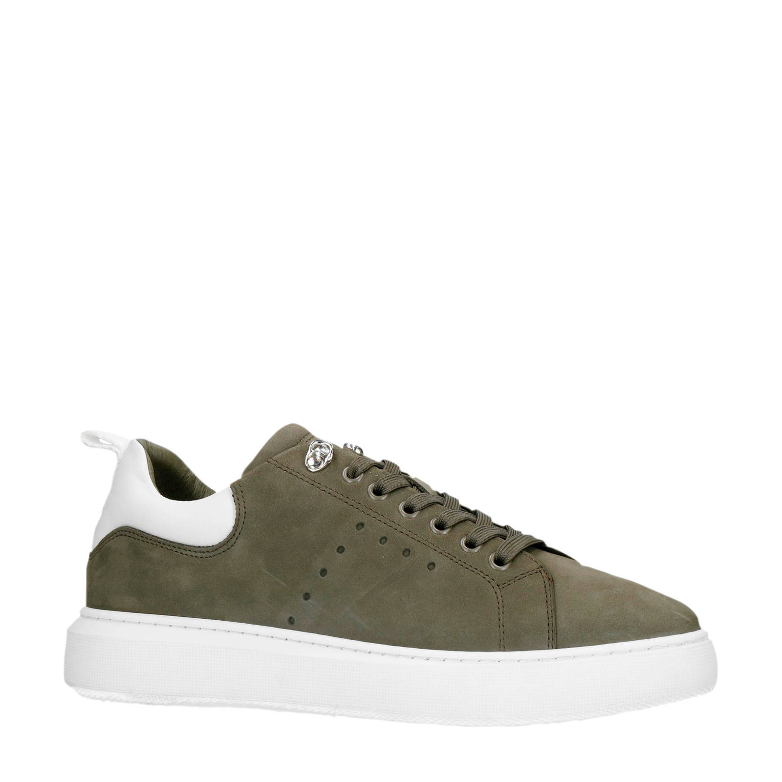 Sacha nubuck sneakers olijfgroen | wehkamp