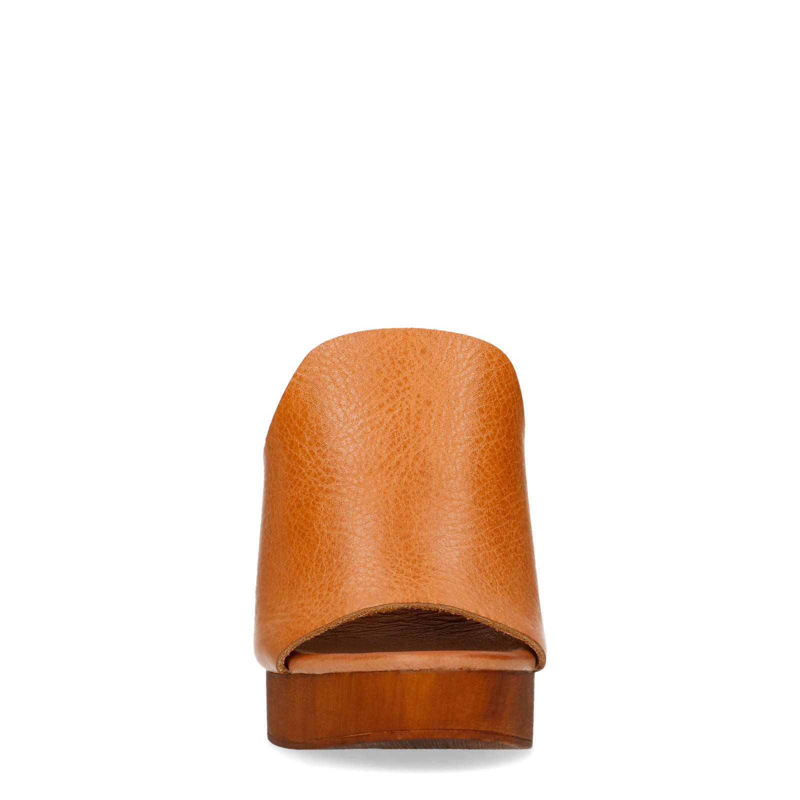 Manfield leren muiltjes cognac | wehkamp