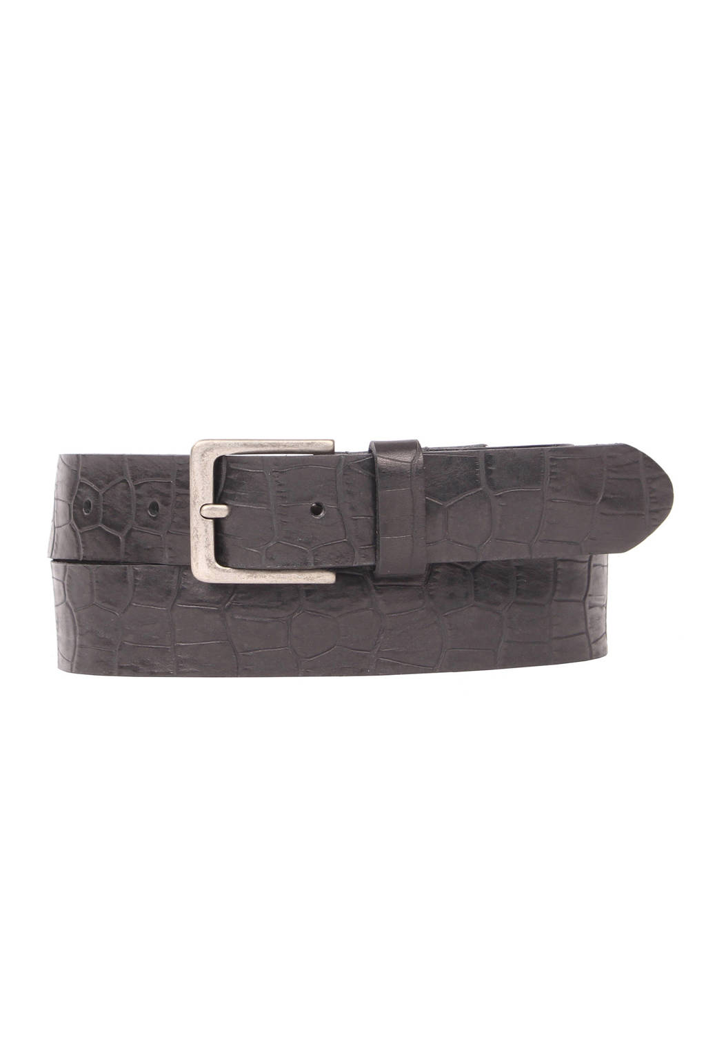 Presly & Sun leren riem zwart, Zwart