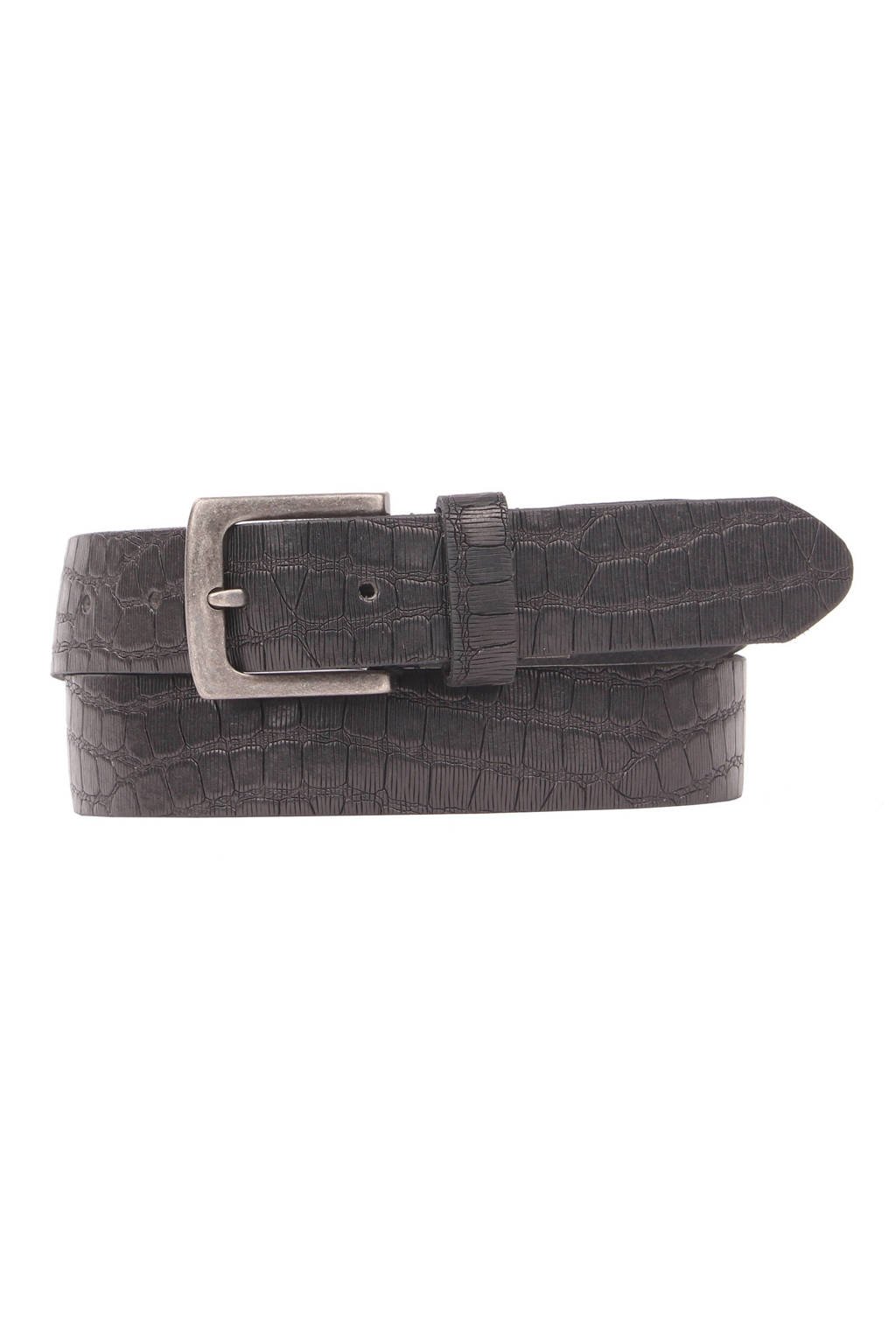 Presly & Sun leren riem zwart, Zwart