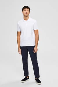SELECTED HOMME slim fit polo SLHPARIS wit