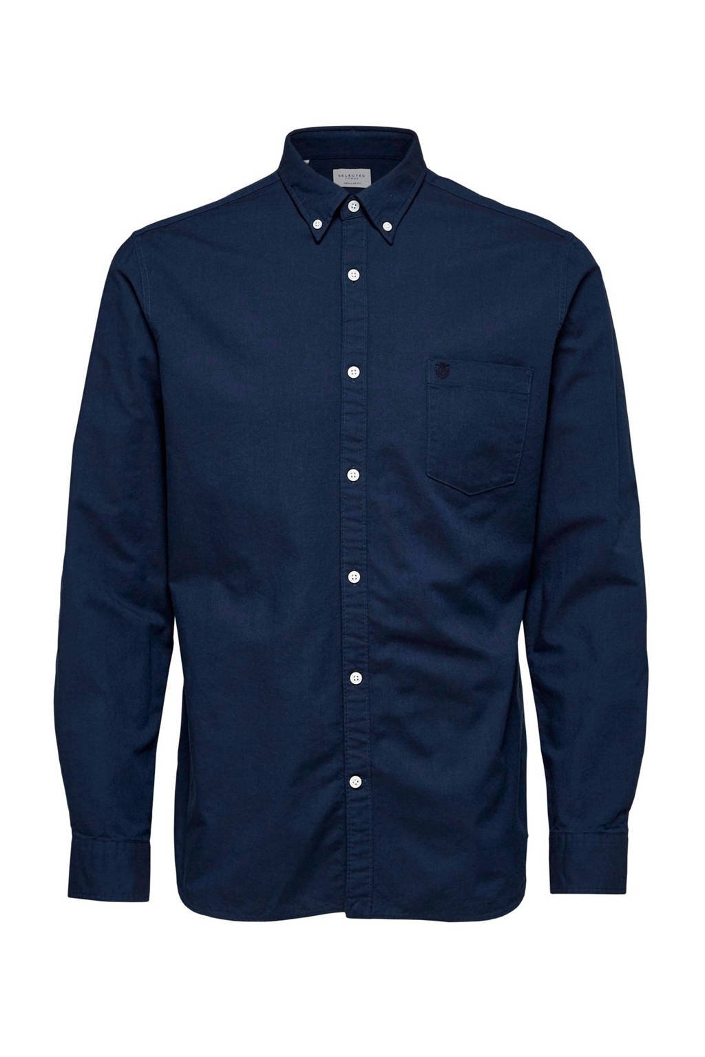 Selected Homme +Fit slim fit overhemd donkerblauw, Donkerblauw