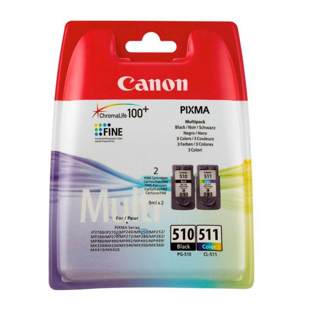 Canon PG-510/CL-511 multipack inktcartridge, Zwart,cyaan, geel, magenta