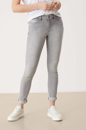 regular waist skinny jeans grijs