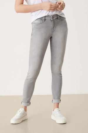 regular waist skinny jeans grijs