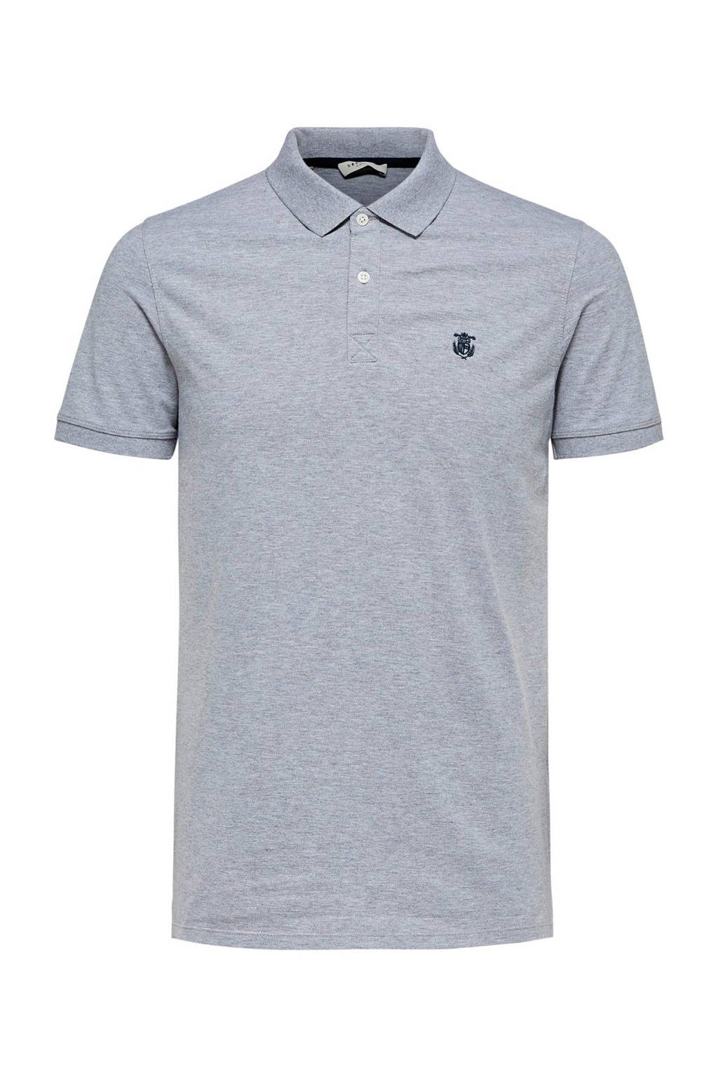 Selected Homme +Fit regular fit polo grijs, Grijs